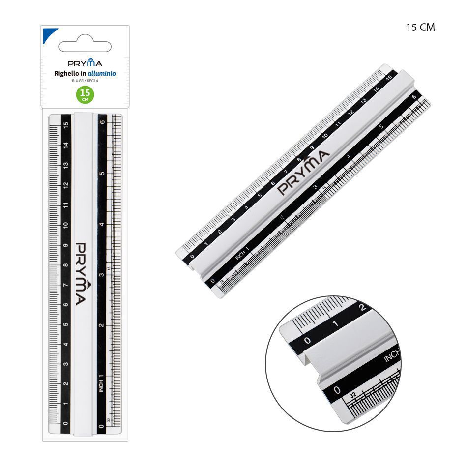 Régua de aluminio 15cm - Artículos de papelería