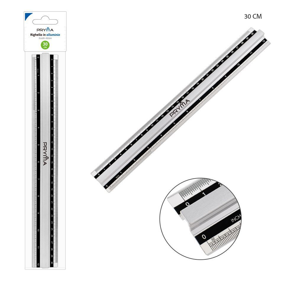 Regla de aluminio 30CM - Suministros de oficina