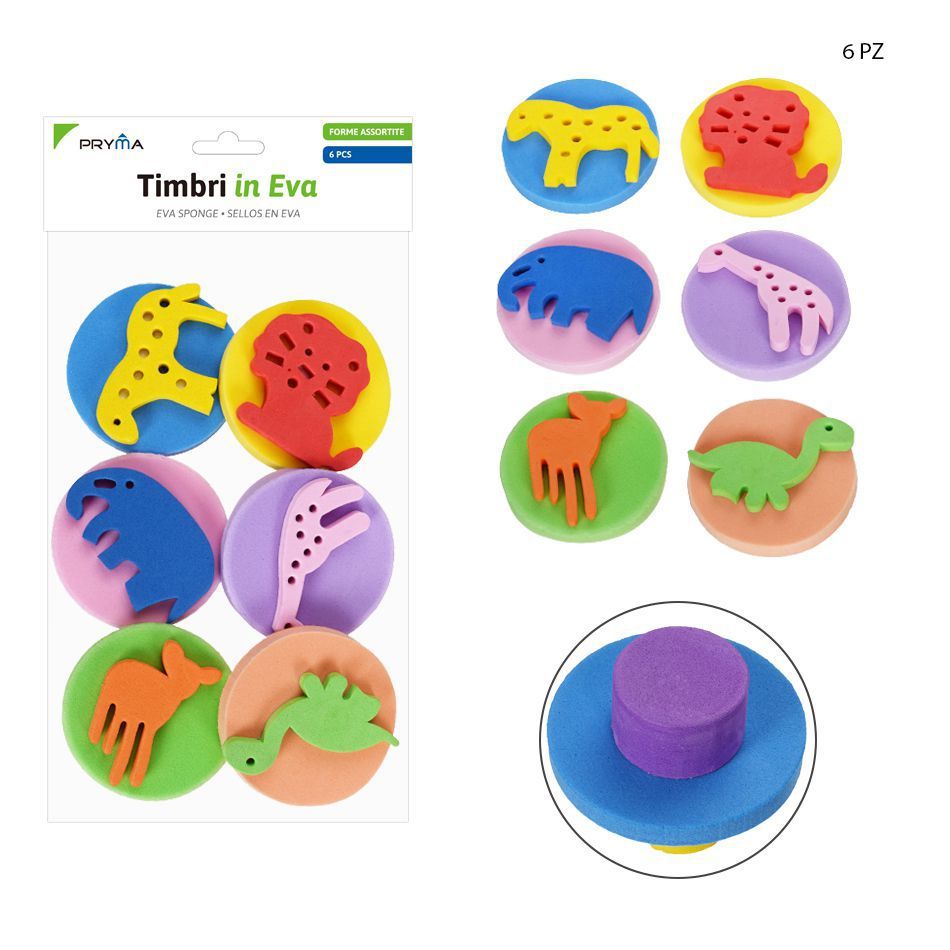 Sello de goma EVA 6 piezas - Material de arte y manualidades