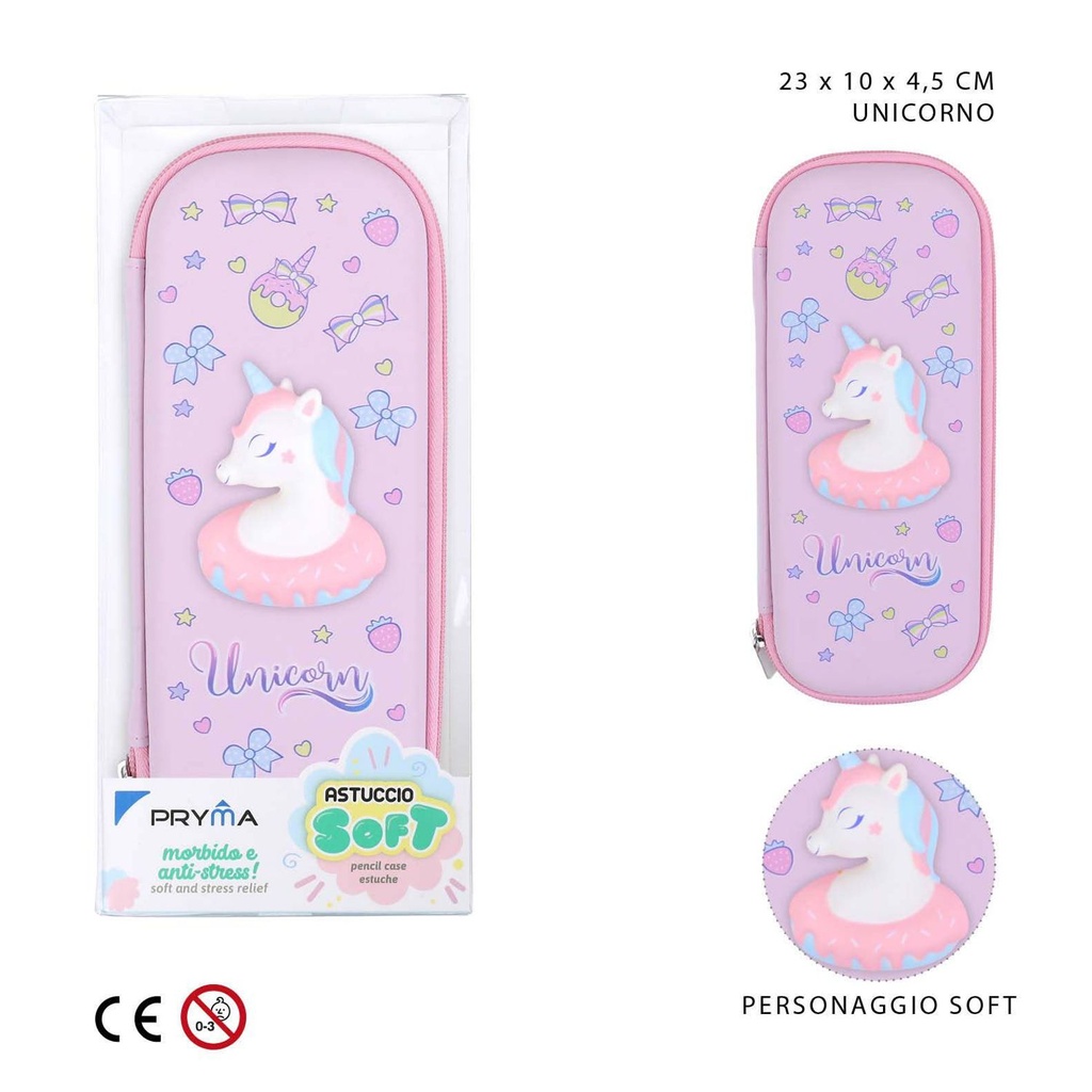 Estuche antiestrés con unicornio 23x10x4.5 cm - Artículos de papelería