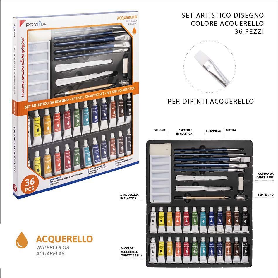 Juego de pintura de acuarela 36 piezas - Material de arte profesional