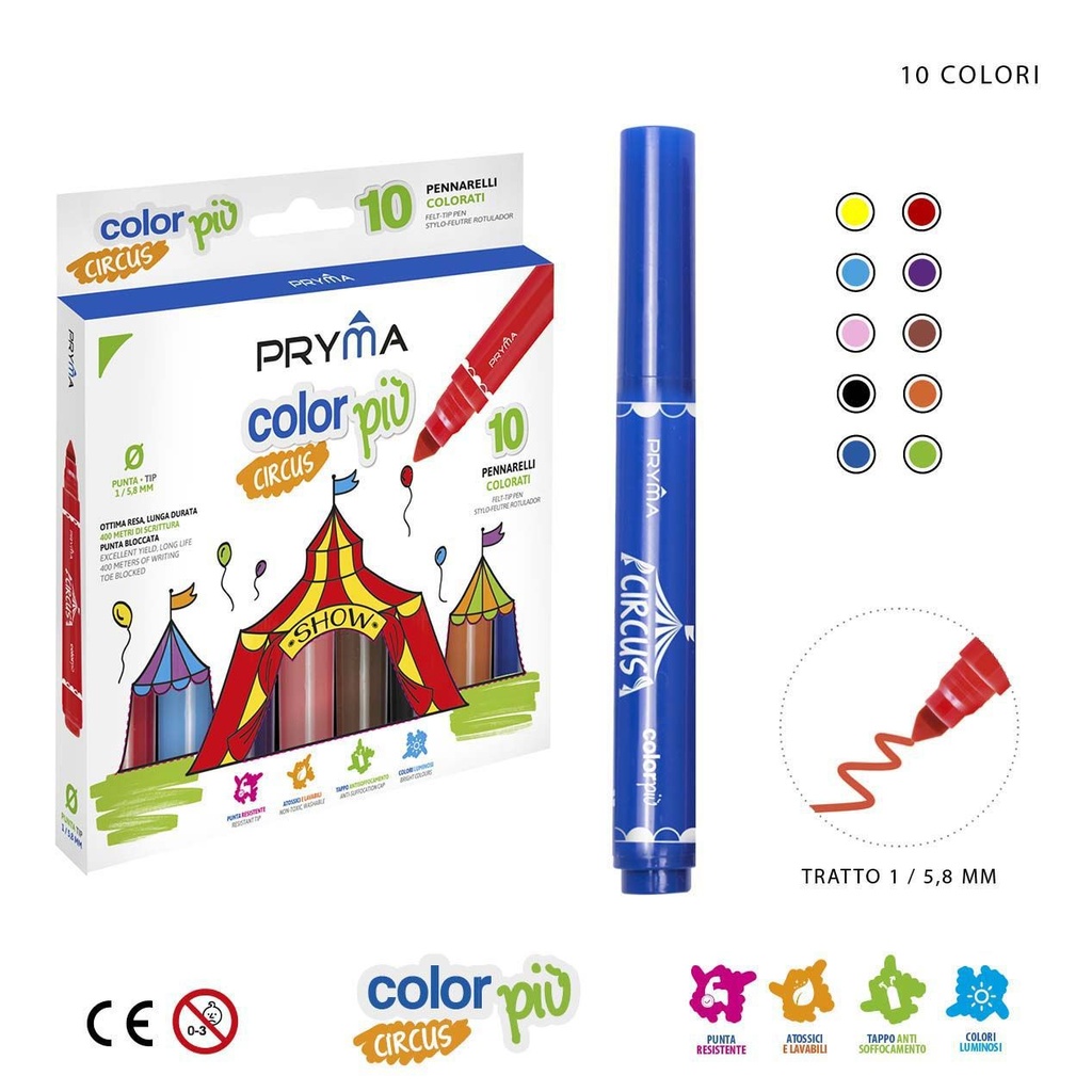 Rotuladores jumbo de colores 10piezas - Papelería