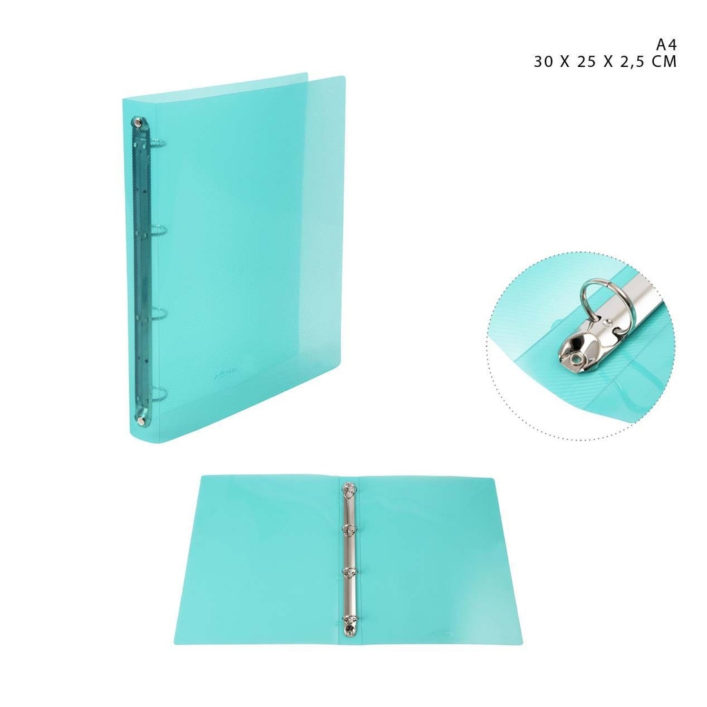 Funda A4 verde agua 30x25x2.5cm - Artículos de oficina