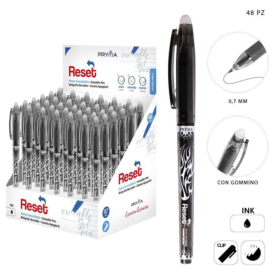 Bolígrafo borrable 0.7 mm negro - Herramientas de escritura