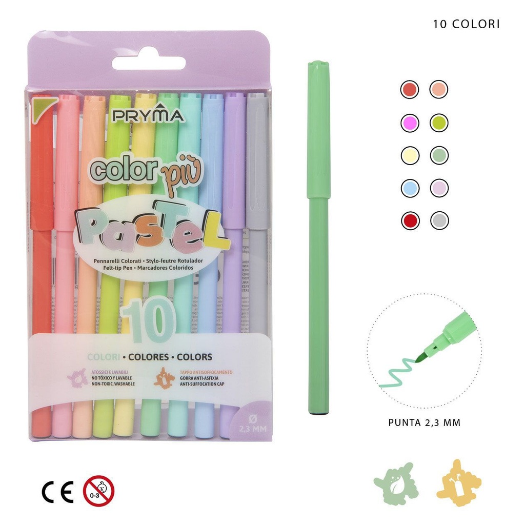 Roladores color pastel 10 piezas - Herramientas de dibujo