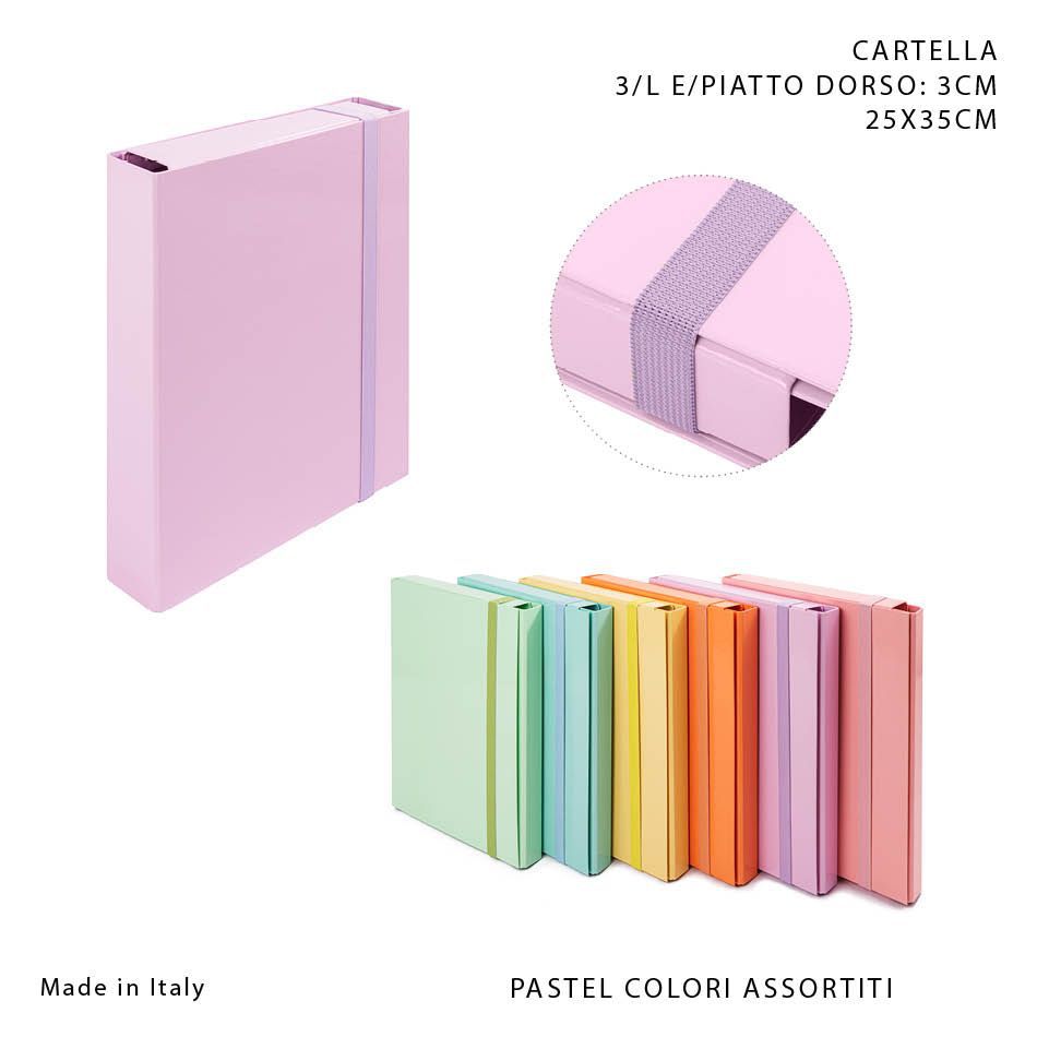 Carpeta D5 25x35 cm con tapa dura y goma plana - Material de oficina