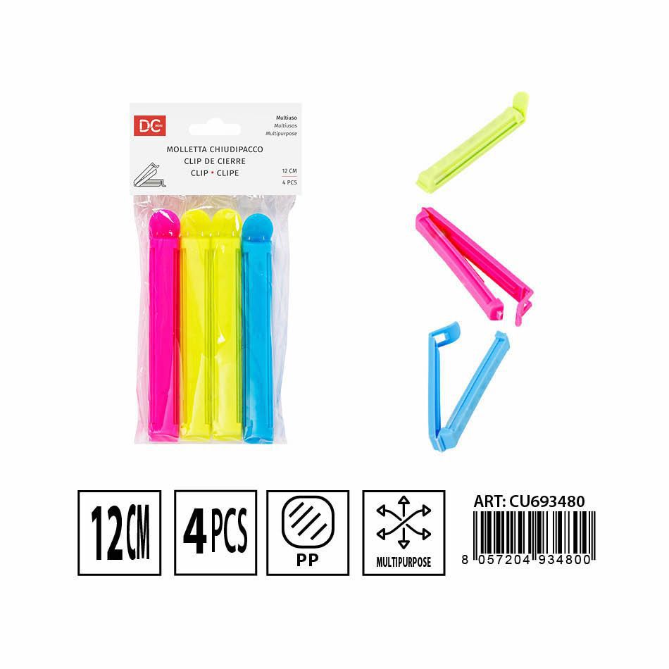  Clip de cierre 12 cm 4 piezas - Accesorios de cocina