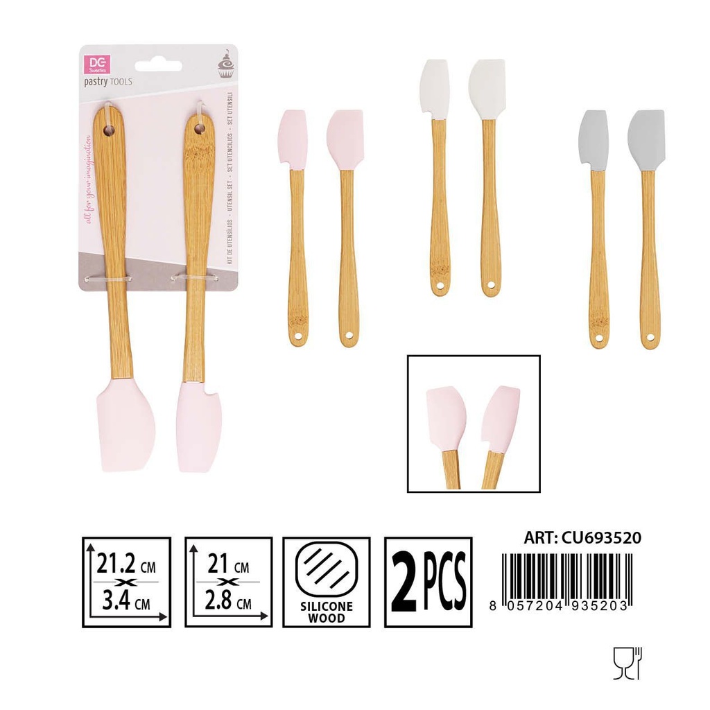 Set de 2 piezas de silicona Espátulas 21.2x3.4cm / 21x2.8cm - Accesorios de repostería