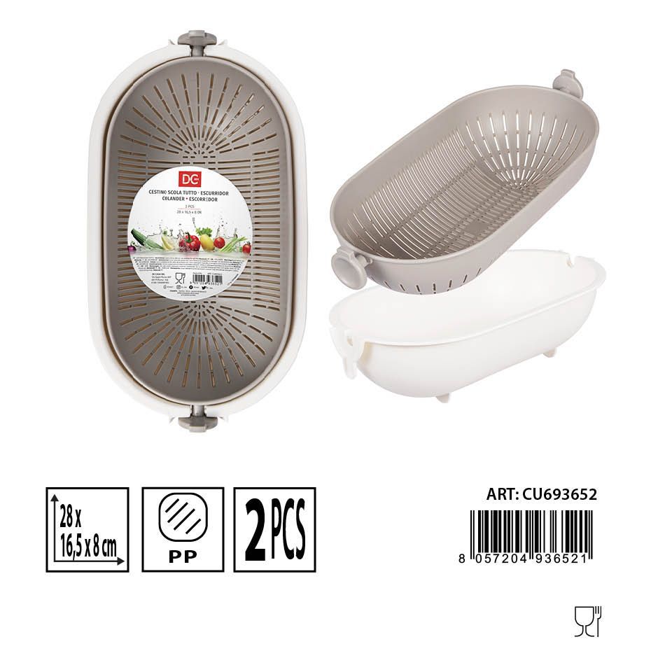 Escurridor 2pcs 28x16.5x8cm - Accesorios de cocina