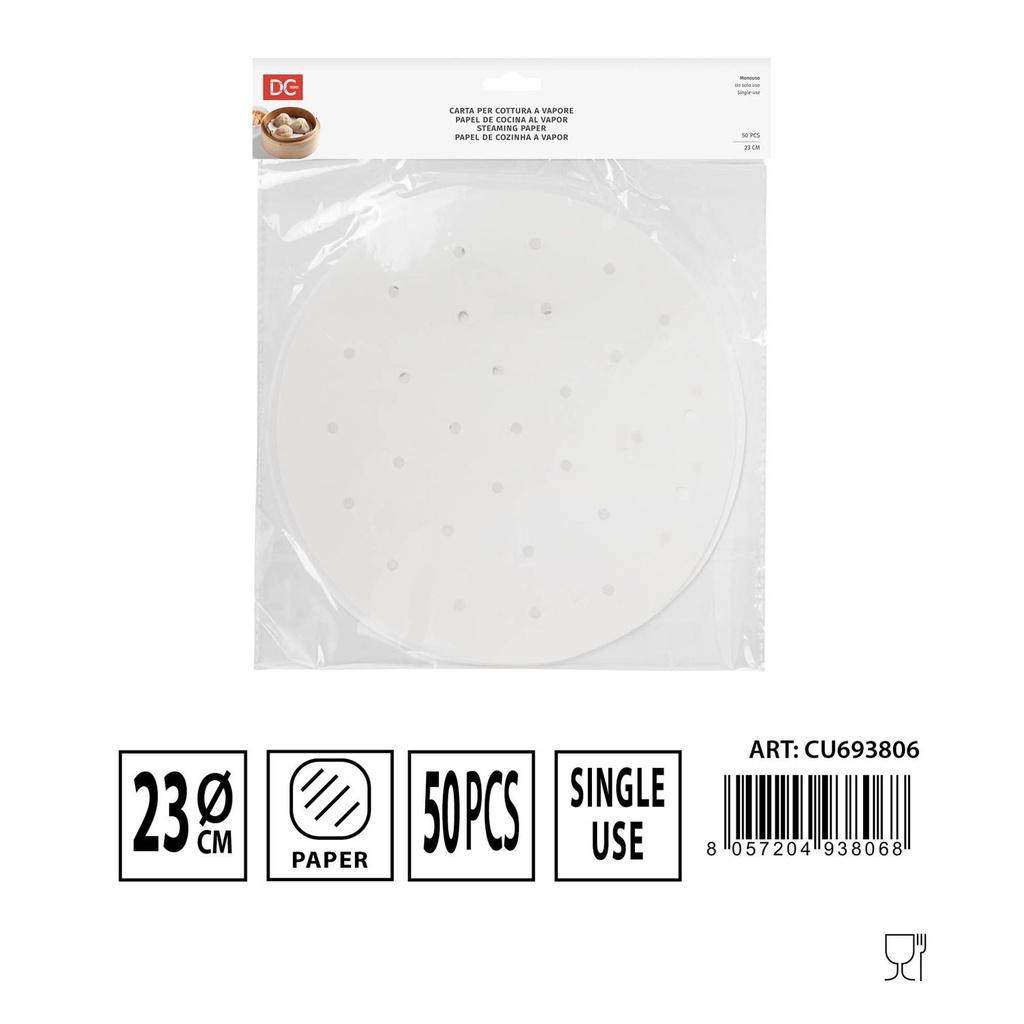 Papel de cocina vapor 50 unds 23 cm - Accesorios de cocina