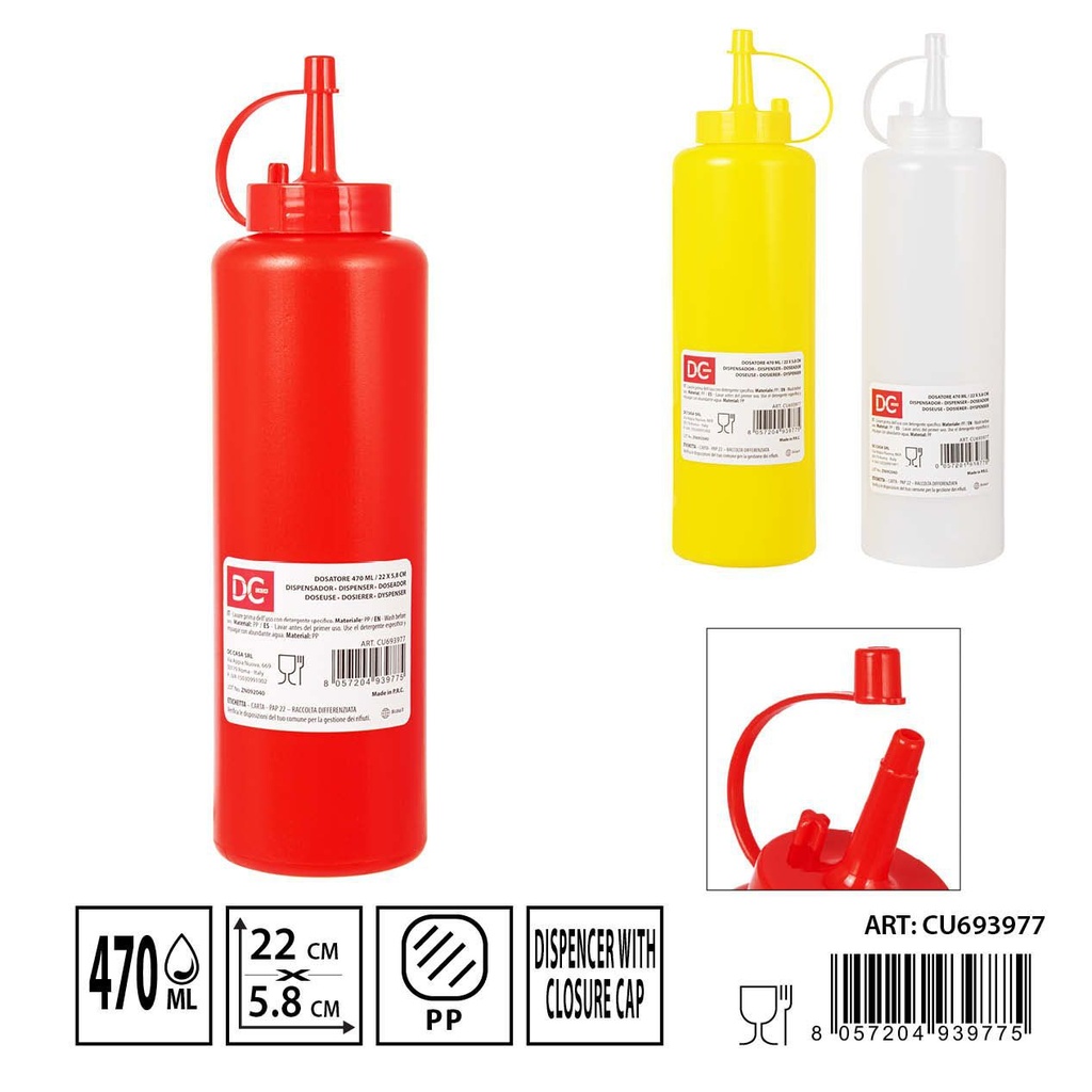 Bote dispensador de salsa 470ml - Accesorios para cocina