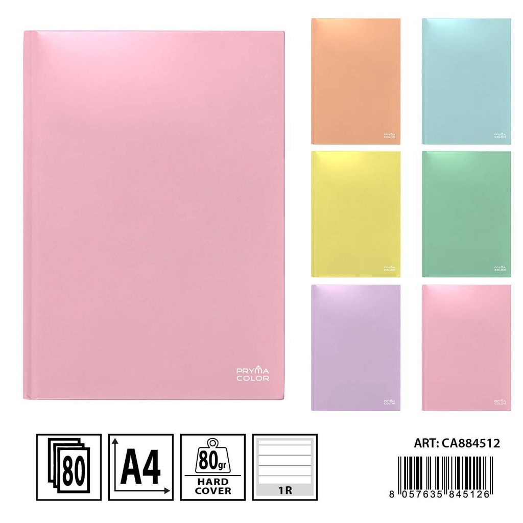 Colección de cuadernos A4 de colores macarons - Papelería