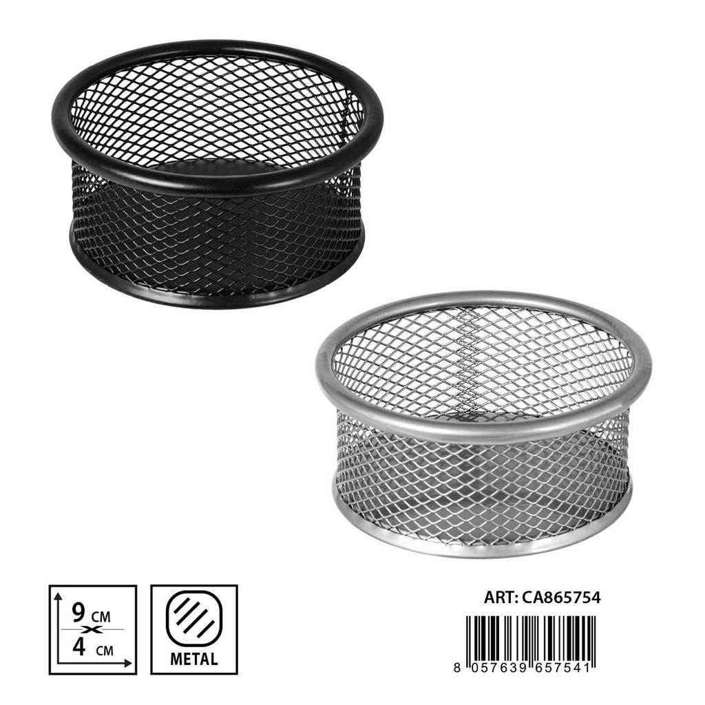 Porta clips metálico 9X4CM - Utensilios de oficina