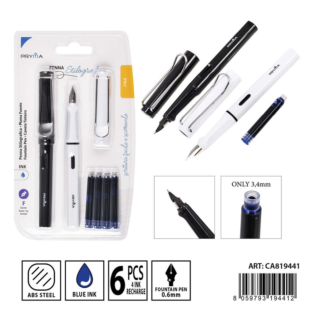 Juego de pluma con depósito de tinta 7 piezas - Herramientas de escritura