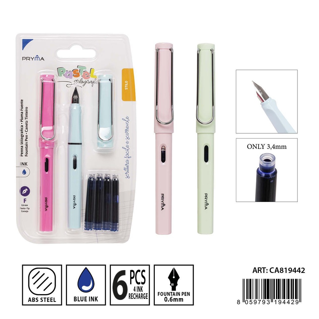 Juego de pluma con depósito de tinta 7 pcs - Utensilios de escritura