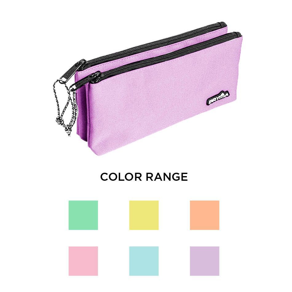 Estuche de doble capa pastel  - Suministros escolares 