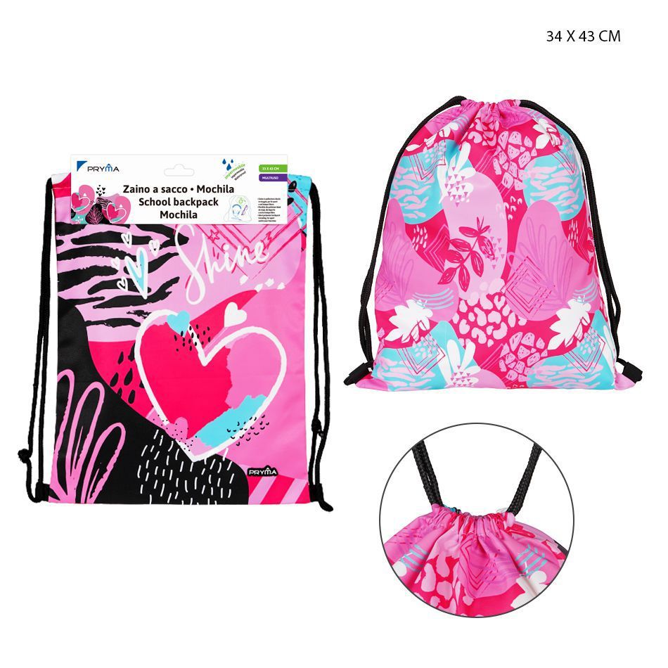 Bolsa con cordón 33x43cm - Estuches y mochilas