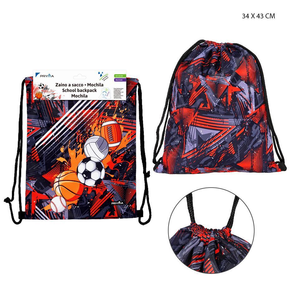Bolsa con cordón 33x43cm - Estuches y mochilas