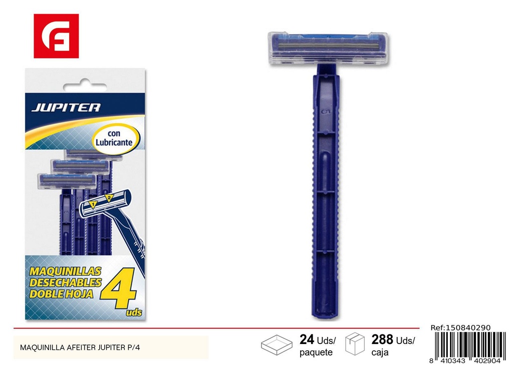 Maquinilla de afeitar Jupiter para 4 cuchillas - Producto de cuidado personal