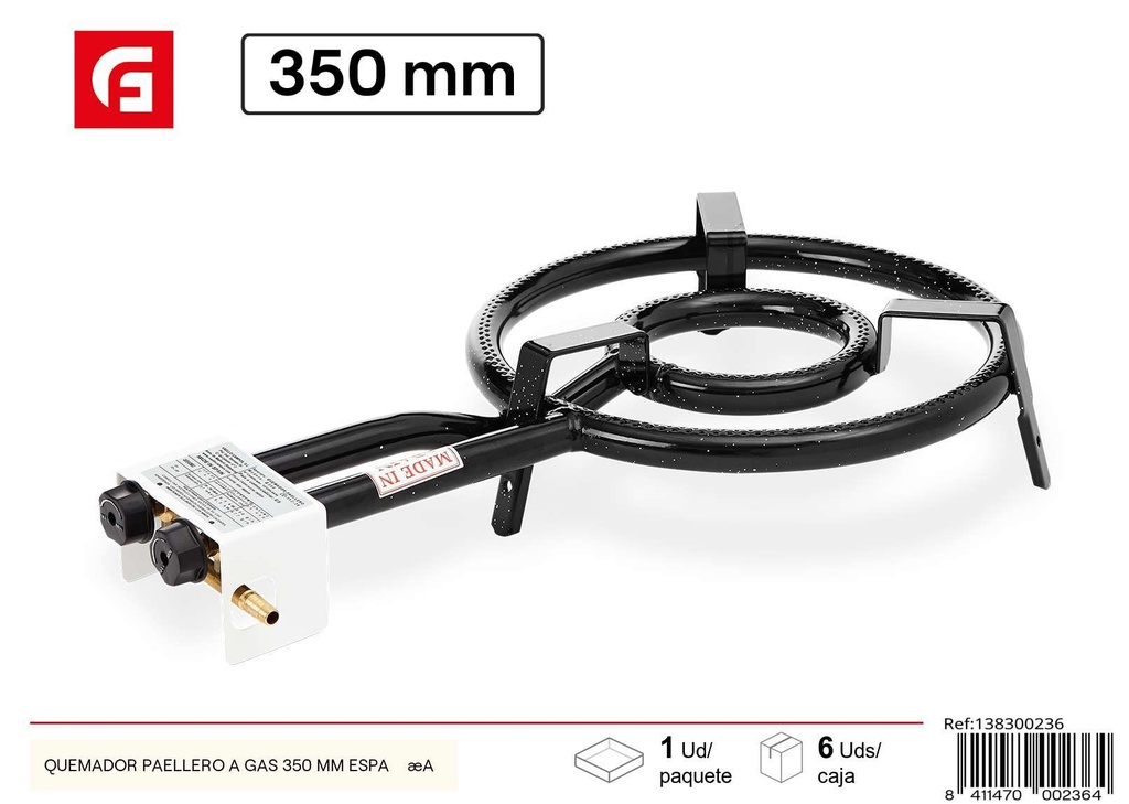 Quemador paellero a gas 350 mm España - Utensilios de cocina
