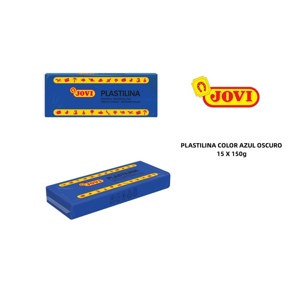 Plastilina azul oscuro 150g 15 pastillas para niños