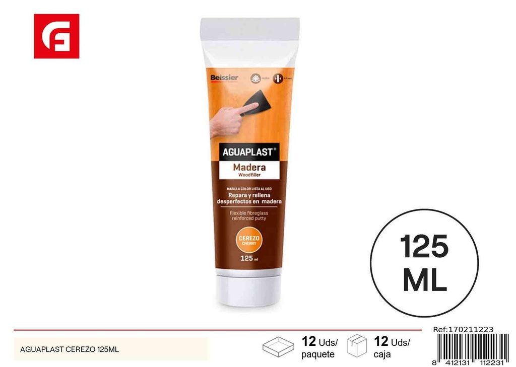 Aguaplast madera cerezo 125 ml - Pintura para muebles