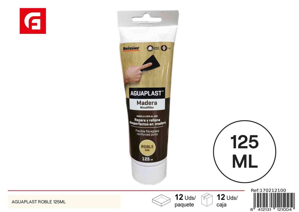 Aguaplast madera roble 125 ml - Pintura para muebles