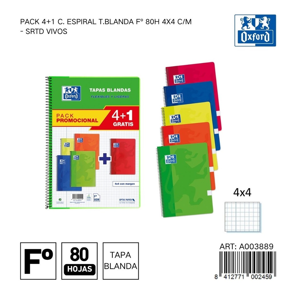 BLOC folio 80H tapa básica 4x4 - Productos de papelería y ahorro