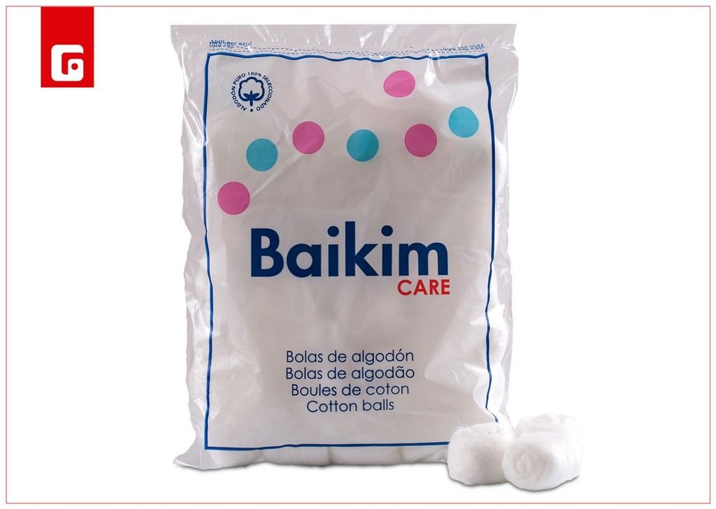 Bolas de algodón blancas para cuidado personal