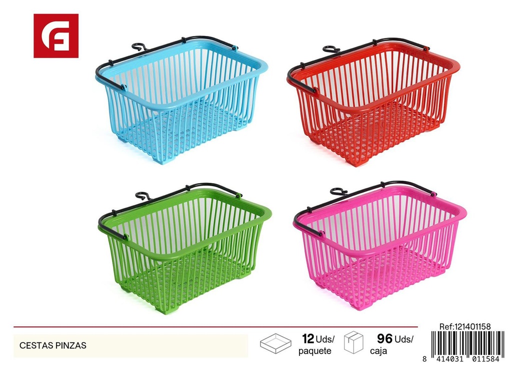 Cesta de plástico para pinzas - Accesorios de plástico para el hogar