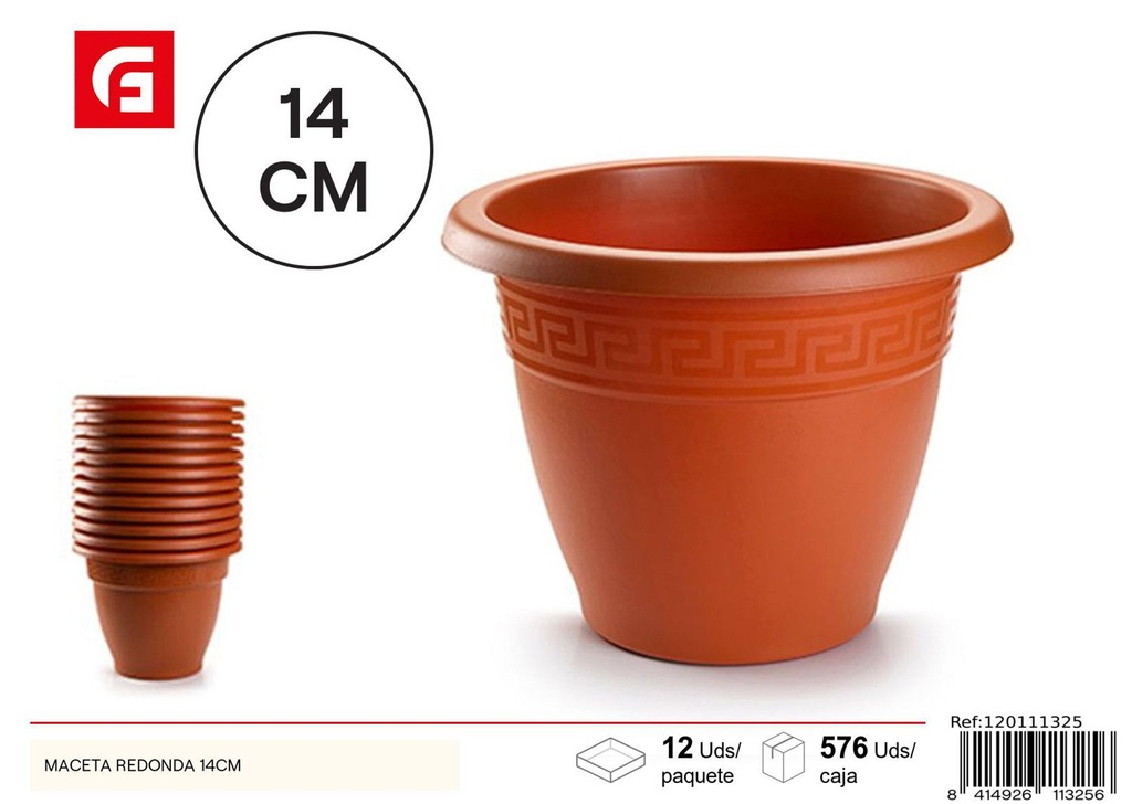 Maceta redonda de 14 cm - Plástico para el hogar