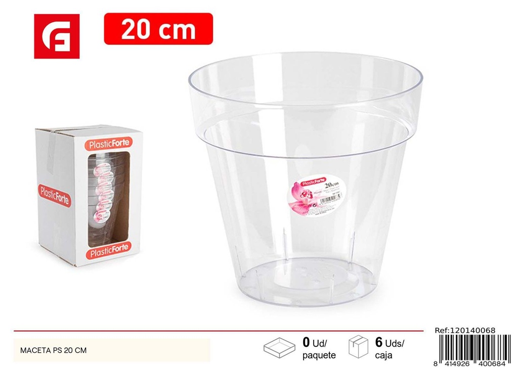 Maceta de plástico 20 cm - Macetas y jardinería