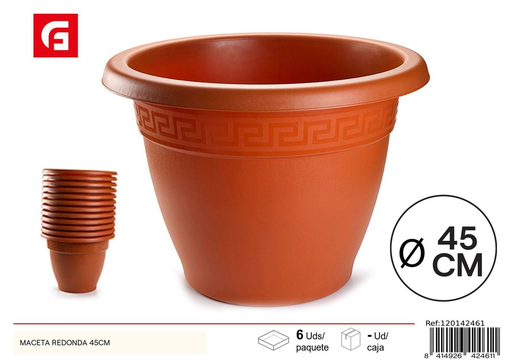 Maceta redonda de plástico de 45 cm - Plásticos del hogar