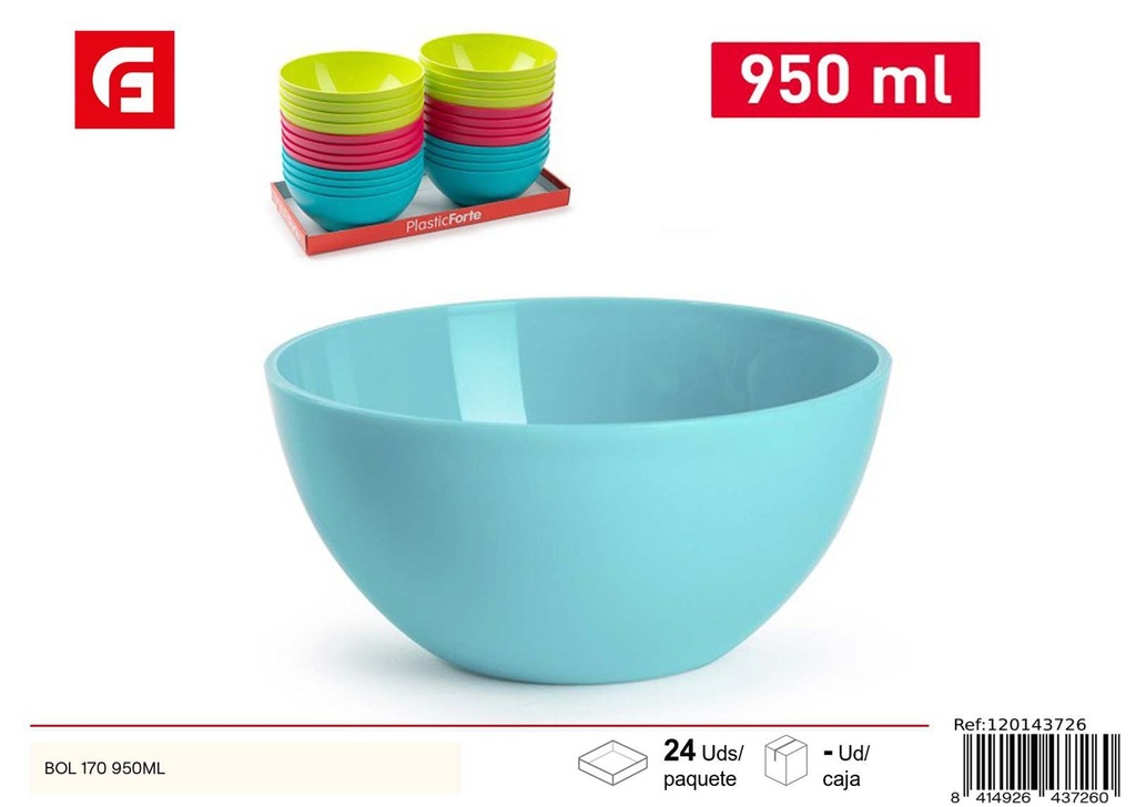 Bol de plástico 950 ml - Utensilios de cocina