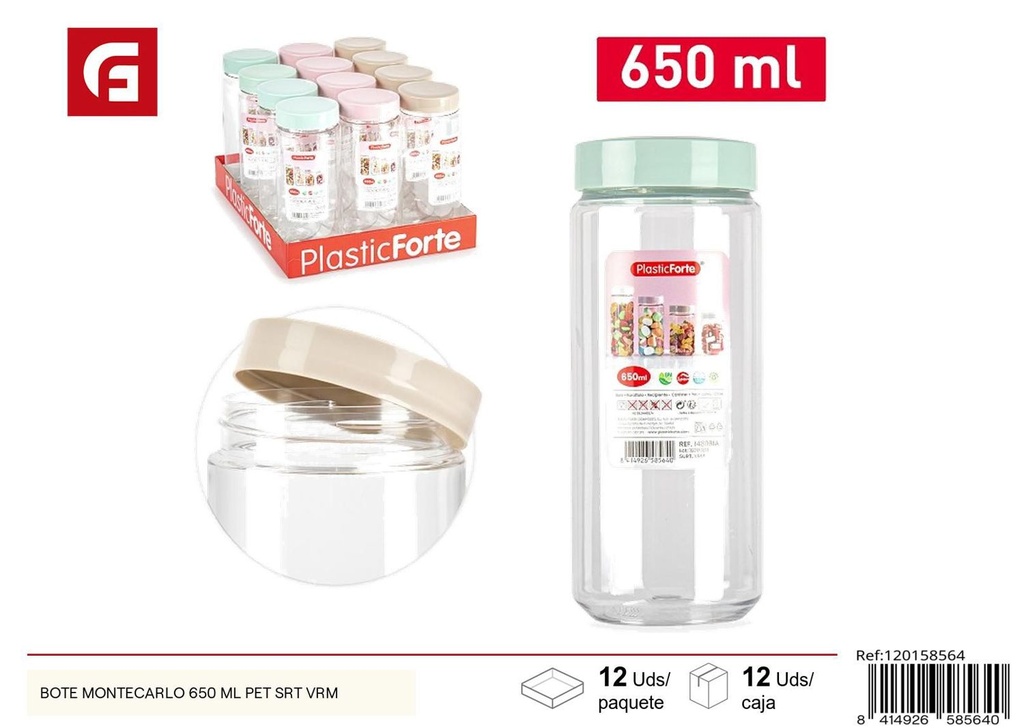 Bote Montecarlo 650ml - Envases de plástico