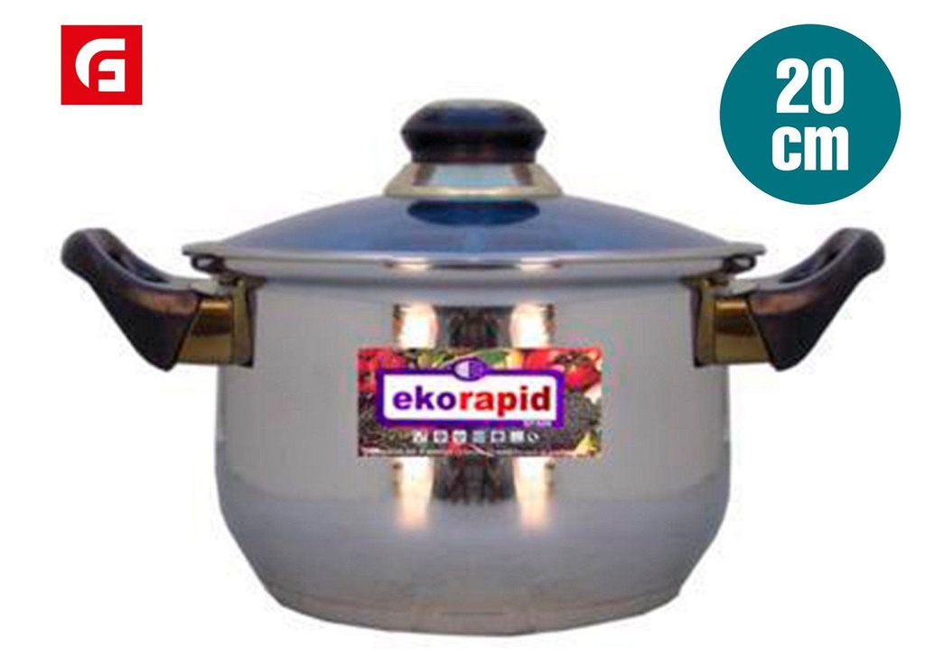 Cazuela de acero inoxidable de 20 cm - Utensilios de cocina