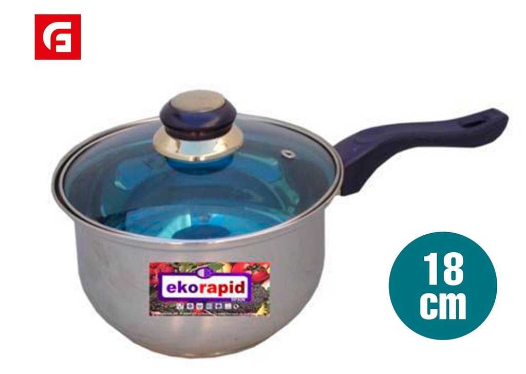 Cazo de inox de 18cm con tapa - Utensilios de cocina
