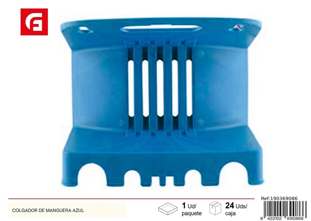 Colgador de manguera azul - Jardinería y colgadores