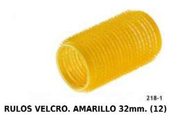 Rulos velcro amarillo 32MM 12/U - Accesorios de belleza