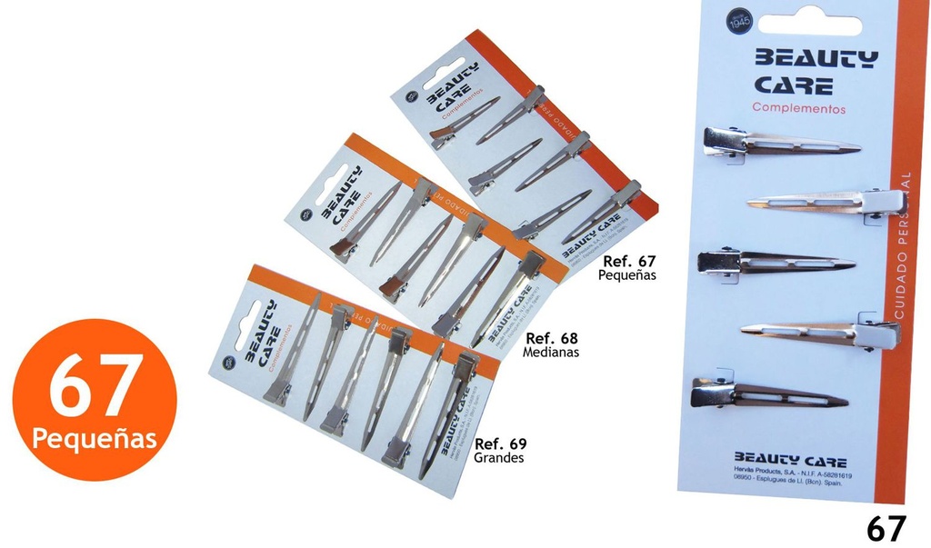 Pinza espada pequeña 12 unidades - Accesorios para el cabello