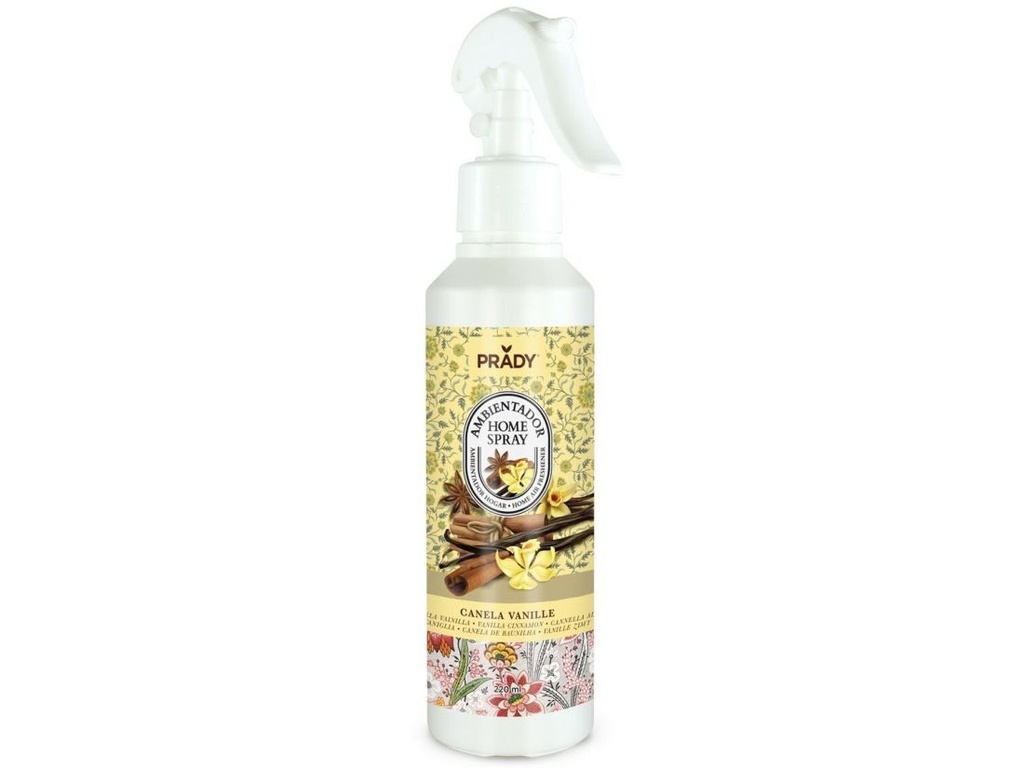  Ambientador en spray Prady Canela y Vainilla 220 ml - Fragancias para el hogar