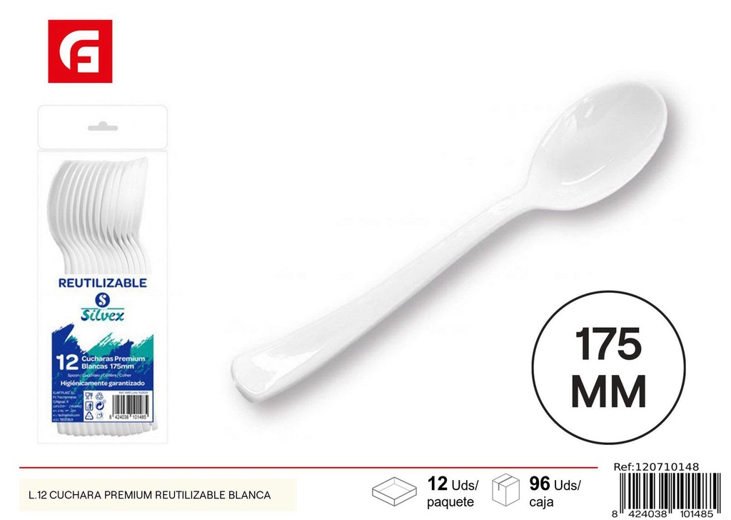 Cucharas de plástico desechables 12L.12 - Utensilios de fiesta