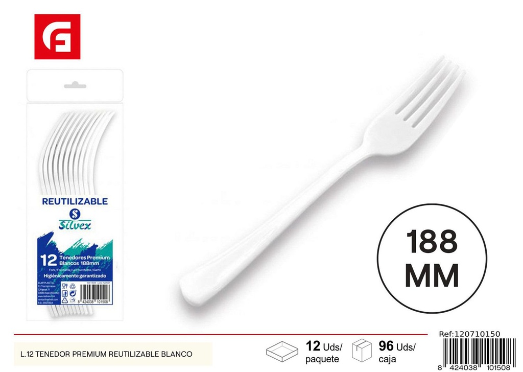 Tenedores de plástico desechables L.12 - Utensilios de fiesta