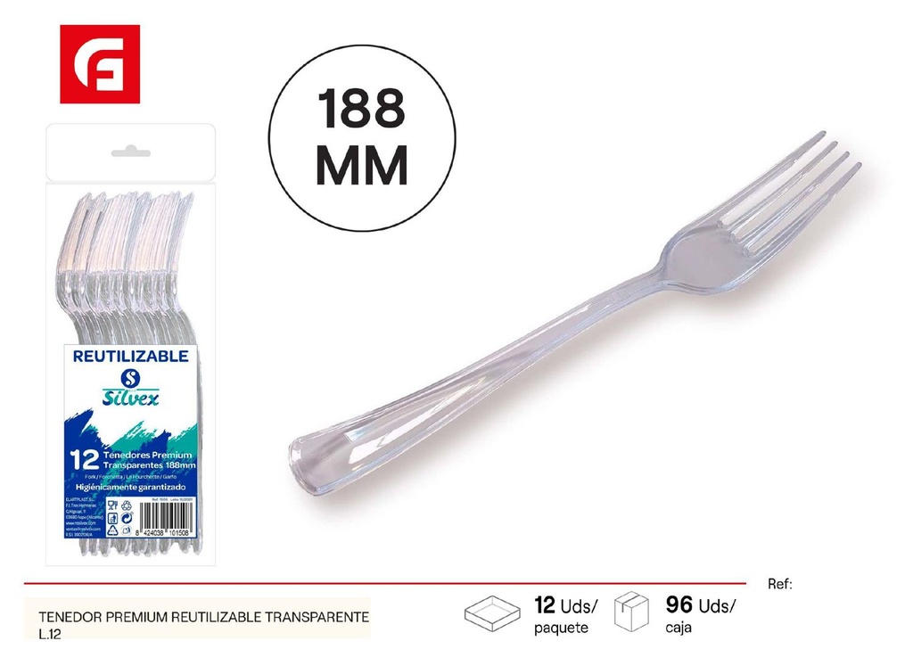 Tenedores de plástico desechables L.12 - Utensilios de fiesta