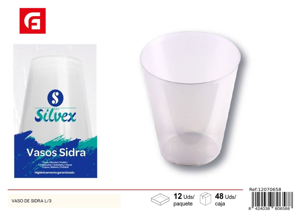 Vaso de sidra (3 unidades) - Utensilios desechables