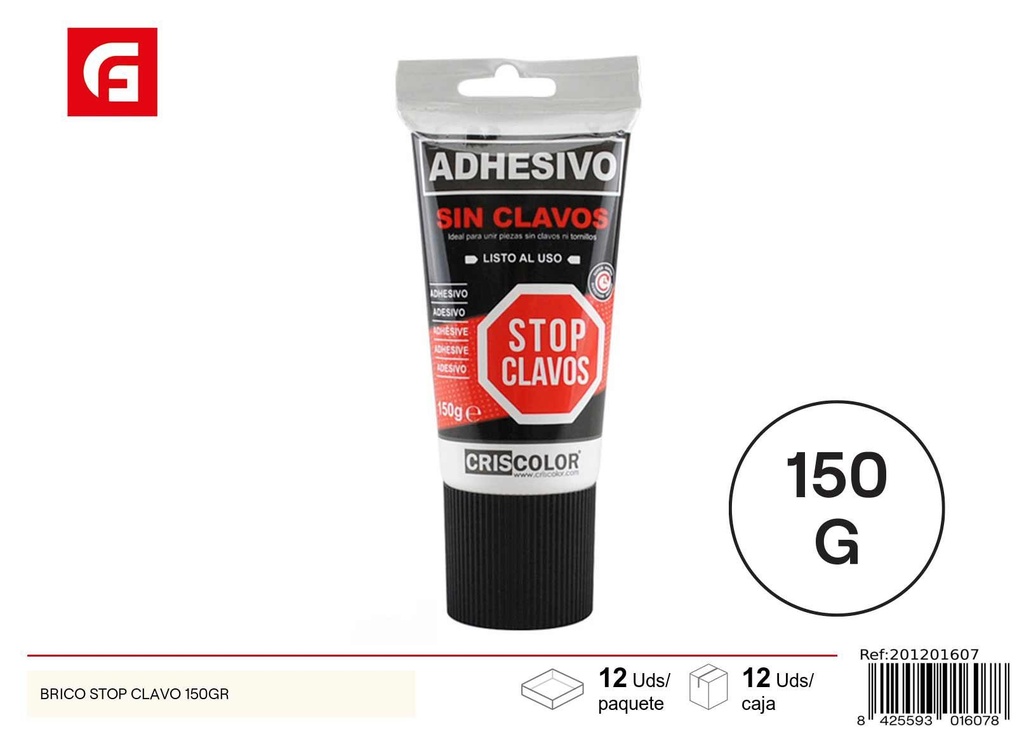 Adhesivo sin clavos 150g Criscor - Materiales de construcción