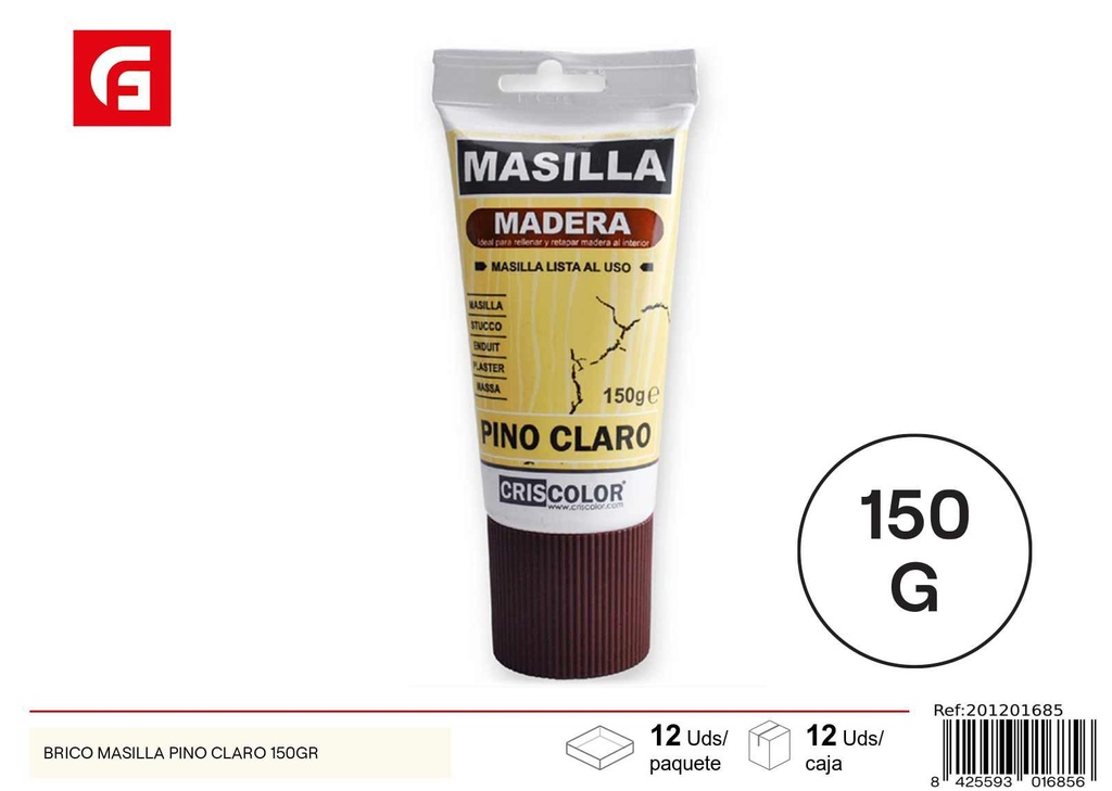 Masilla de pino claro 150gr - Pintura y artículos de bricolaje