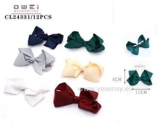 Pinza con lazo 11 cm 12 pz - Accesorios y pinzas para el cabello