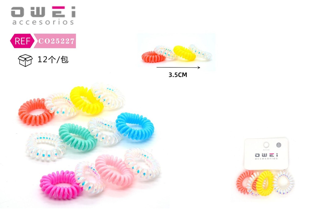 COLETERO CABLE 3.5CM 12/U - Accesorios para el cabello