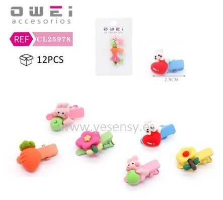 Pack clips 3 piezas 12 unidades - Accesorios de peinado